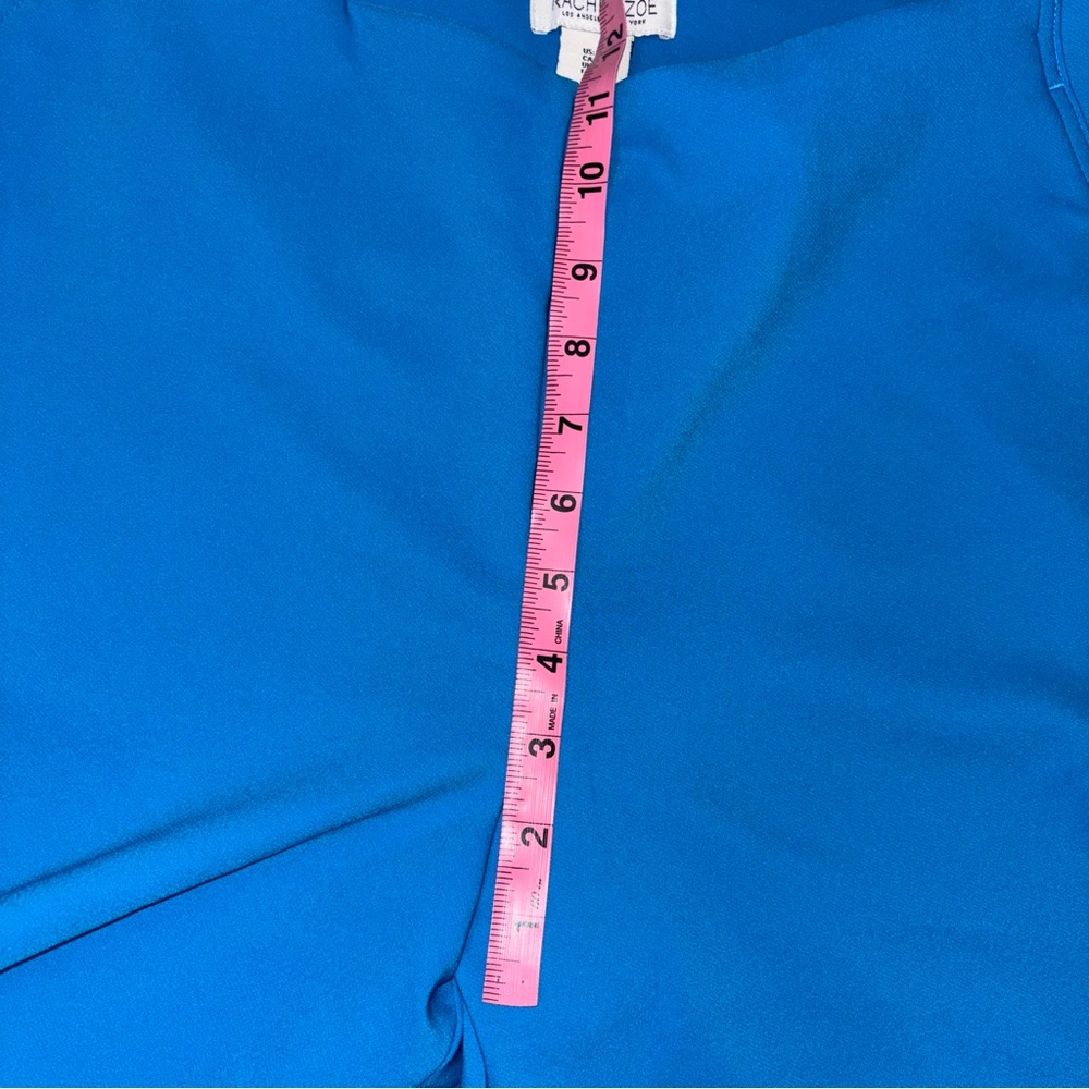 Rachel Zoe Women Hi-Rise Size 14 Waist Slim Leg Ankle Blue Trouser Pants Office - Picture 6 of 9